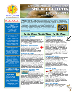 WEEKLY BULLETIN - East Los Angeles Occupational Center