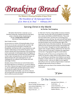 Breaking Bread - Episcopal Church of St. Peter and St. Paul