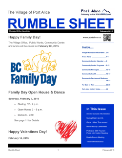 February 2015 Rumble Sheet newsletter (PDF)