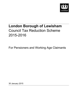 Council tax reduction scheme 2015–16