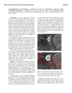 Contribution of Secondary Craters on the Icy - USRA