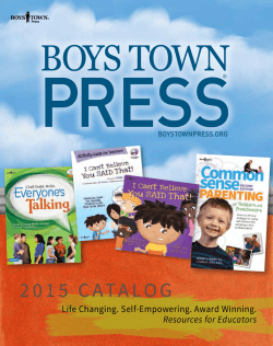 2015 CATALOG - Boys Town Press