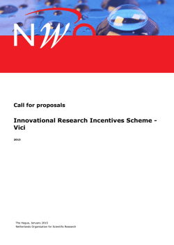 Innovational Research Incentives Scheme - Vici