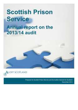 Scottish Prison Service Annual report on the 2013
