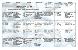 Activity Calendar - Bennett Health Care Centre
