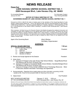 Agenda - Lake Havasu Unified School District
