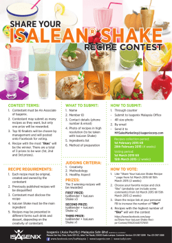 Share-Your-IsaLean-Shake-Recipe-Contest Flyer - IsaFYI
