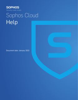 Sophos Cloud Help