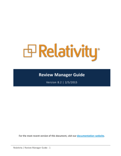 Review Manager Guide