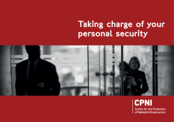 Taking charge of your personal security