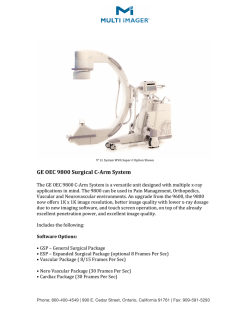 GE OEC 9800 Surgical C-Arm Brochure