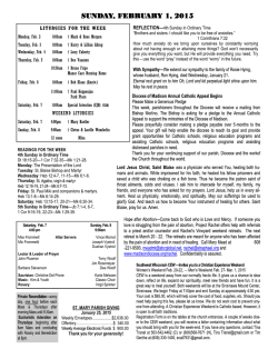 Parish Bulletin February 1, 2015