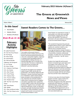Newsletter - The Greens at Greenwich