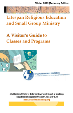 Visitors Guide - First Unitarian Universalist Church of San Diego