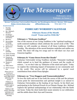 The Messenger - Keene Unitarian Universalist Church