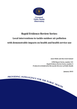 Rapid Evidence Review Series: