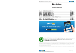 Geraldton Printable Form Guide