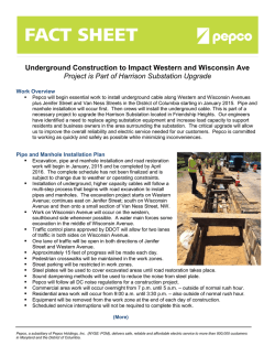 Pepco Underground Construction Fact Sheet