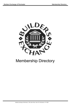 Membership Directory - Builders Exchange of Rochester