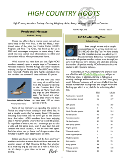newsletter - High Country Audubon Society