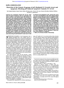 Dissection of the Genetic Programs of p53-Mediated G1