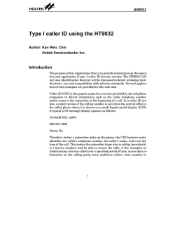 Type I caller ID using the HT9032