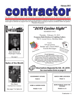 February Contractor Issue - Building Contractors Association of
