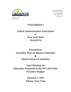 Present - School Administrators Association of New York State
