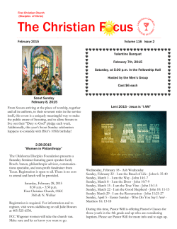Current Newsletter - First Christian Church