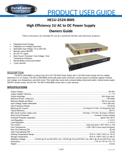 Owners Guide - DuraComm Power Supplies