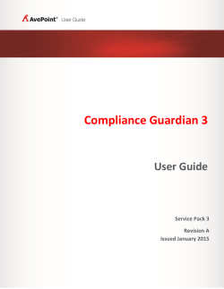 Compliance Guardian User Guide