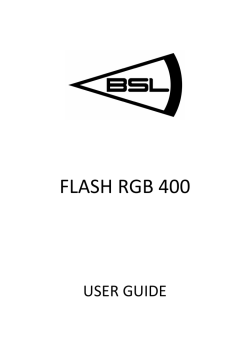 FLASH RGB 400 Manual