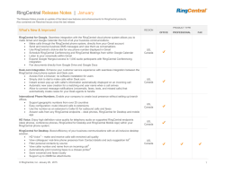 RingCentral Release Notes | January