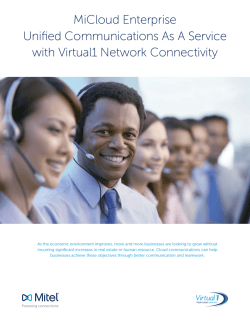 MiCloud Enterprise UCaaS + Virtual1 Brochure
