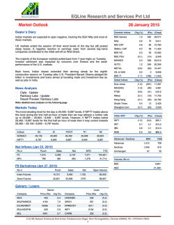 Market Outlook - 28.1.2015 - EQLine Research and Services Pvt Ltd