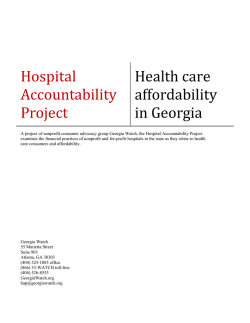 Healthcare Affordability in Georgia