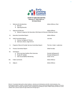 ELC Board of Directors Meeting: Februaury 2, 2015