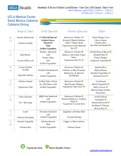Weekly menu - UCLA Health System