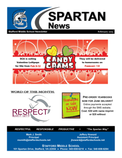 SPARTAN News - Stafford Middle School