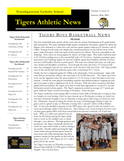 Tigers Athletic News - Transfiguration Catholic Church and School