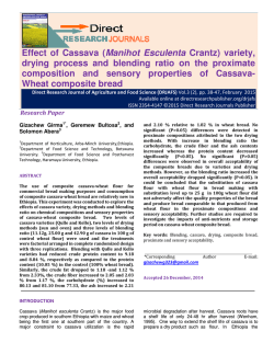 Effect of Cassava - Direct Research Journals