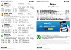 Gawler Printable Form Guide - Wednesday 4th February 2015