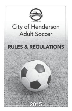 City of Henderson Adult Soccer