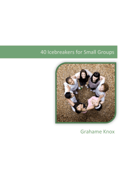40 Icebreakers for Small Groups - Insight