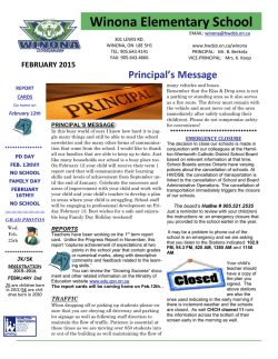 February 2015 School Newsletter