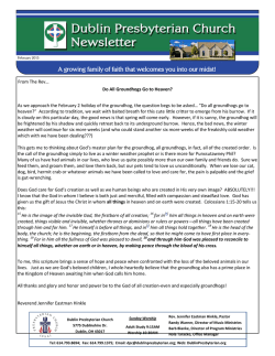 February 2015 Newsletter is now available. Click here for a copy!