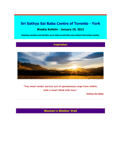 Sri Sathya Sai Baba Centre of Toronto - York