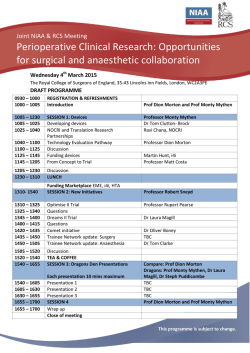 Programme - The Royal College of Anaesthetists