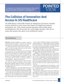 The Collision of Innovation And Access In US Healthcare