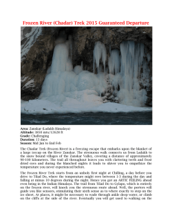 Frozen River (Chadar) Trek 2015 Guaranteed Departure